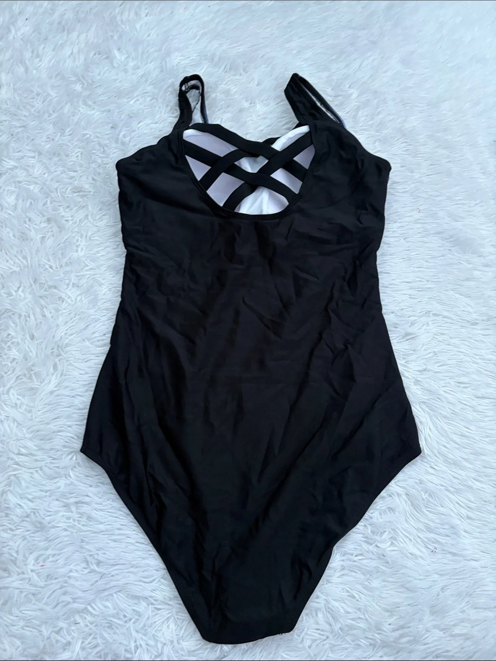 NEW Galaxy Print Criss Cross Back One Piece Swimsuit From Amazon Size M